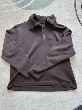 Banana Republic Men’s Brown Half-Zip Pullover Sweater